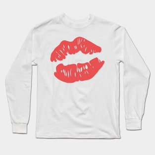 Red lips mark drawing Long Sleeve T-Shirt